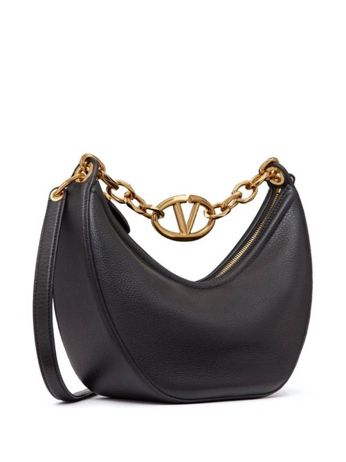 black calf leather grained texture gold-tone hardware VLogo Signature Valentino Garavani | 4W2B0N08JDK0NO